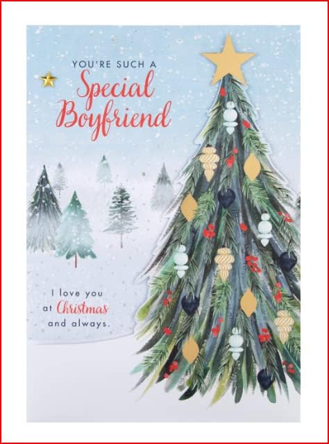 Boyfriend Open Christmas Card – Heartfelt Festive Greeting