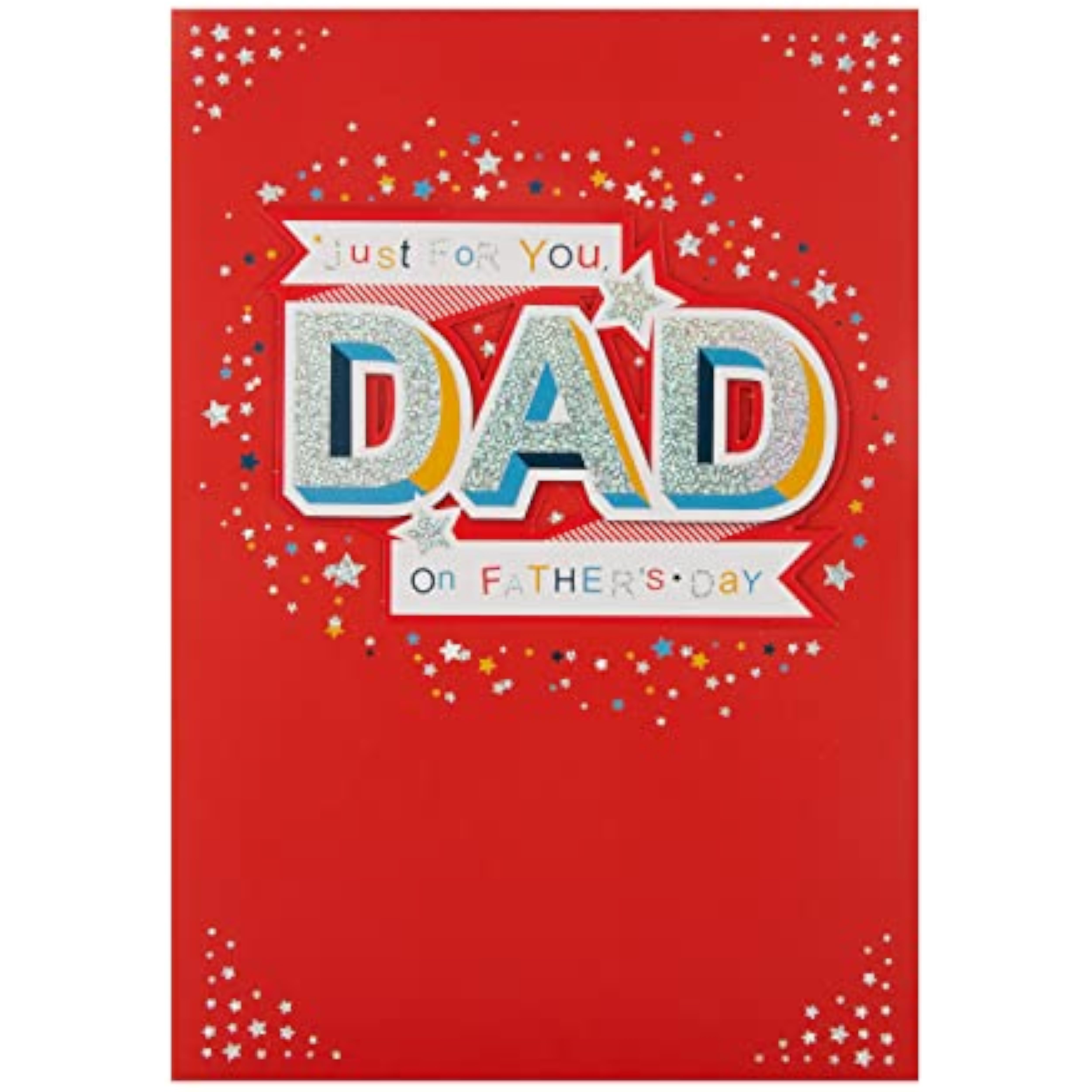 Hallmark Father's Day Card for Dad - Contemporary Silver Sparkles Design