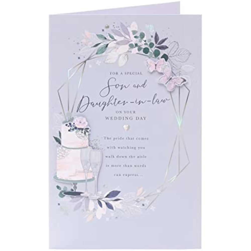 Son and Daughter in Law Wedding Day Card
