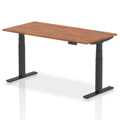 Dynamic Air 1600 x 800mm Height Adjustable Desk Walnut Top Black Leg HA01191 DD
