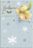 Christmas Greeting Card for Godson with Festive Seasonal Design and Heartfelt Wishes