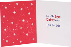 Christmas Greeting Card for Daddy with Cute Polar Bears Festive Design