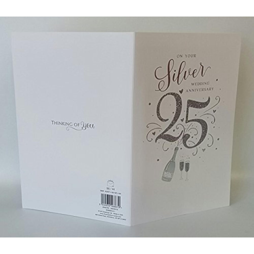 25th Silver Wedding Anniversary Card