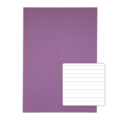Rhino 13 x 9 A4+ Oversized Exercise Book 40 Page Ruled 8mm Purple (Pack 100) - VDU024-130-4 DD