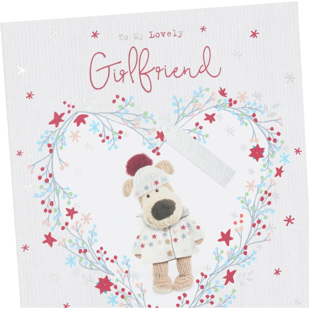 Boofle Inside Heart Girlfriend Christmas Card – Cute Romantic Festive Design