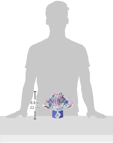 Happy 40th Birthday Pop-Up Greeting Card Original Second Nature 3D Pop Up Cards