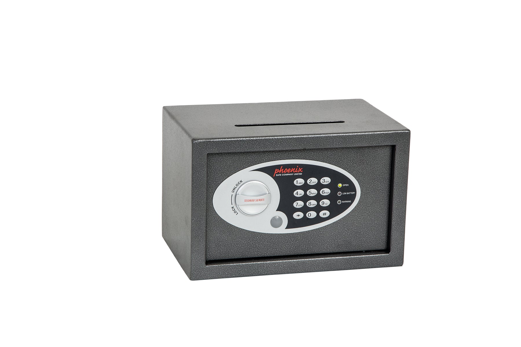 Phoenix Vela Deposit Home and Office Size 1 Safe Electronic Lock Graphite Grey SS0801ED DD