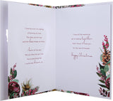 Hallmark Boxed Christmas Card for Fiancée – Traditional Heart & Wreath Design