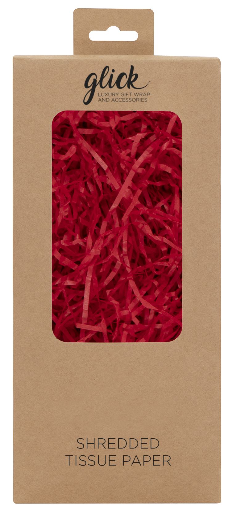 Glick Luxury Shredded Tissue Paper, Perfect for use in Gift Wrapping, Art & Crafts,30 GMS, Red (Packaging May Vary)