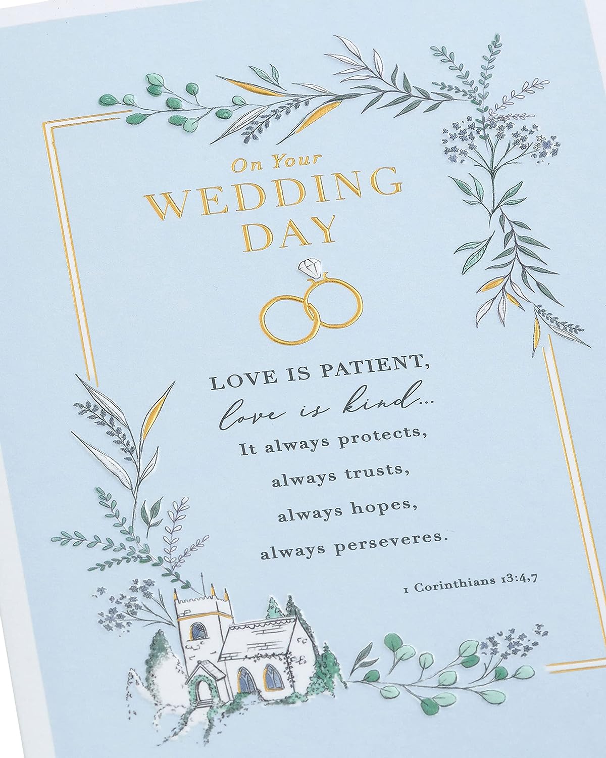 Wedding Card for Him/Her/Friend - Traditional Church Design