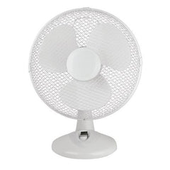 Slingsby 12 Inch (305mm) Desk Fan 3 Speed White - 394261 DD