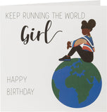 Kindred X Afrotouch - Running The World Girl Birthday Card