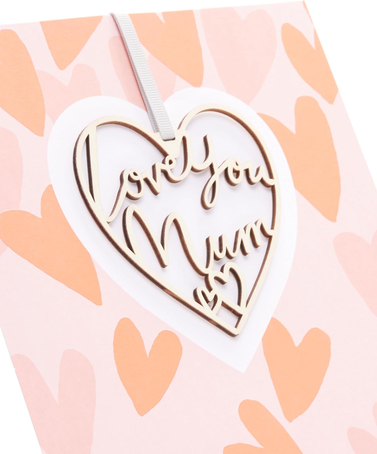 UK Greetings Mother's Day Card for Mum - Keepsake Heart Attachment Design