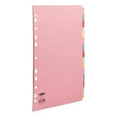 Concord Divider 15 Part A4 160gsm Board Pastel Assorted Colours - 71599/J15