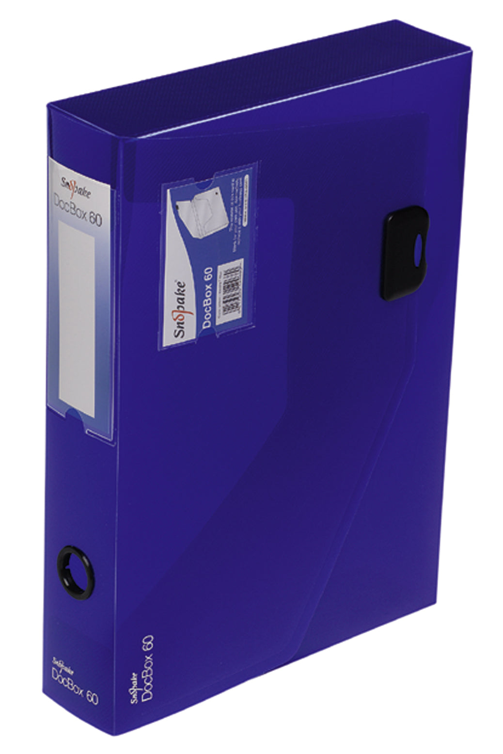 Snopake DocBox Polypropylene A4 60mm Spine Width Push Lock Closure Blue - 12867