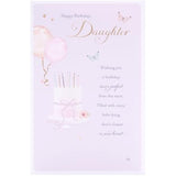 Light Pink Design Daughter Birthday Cards