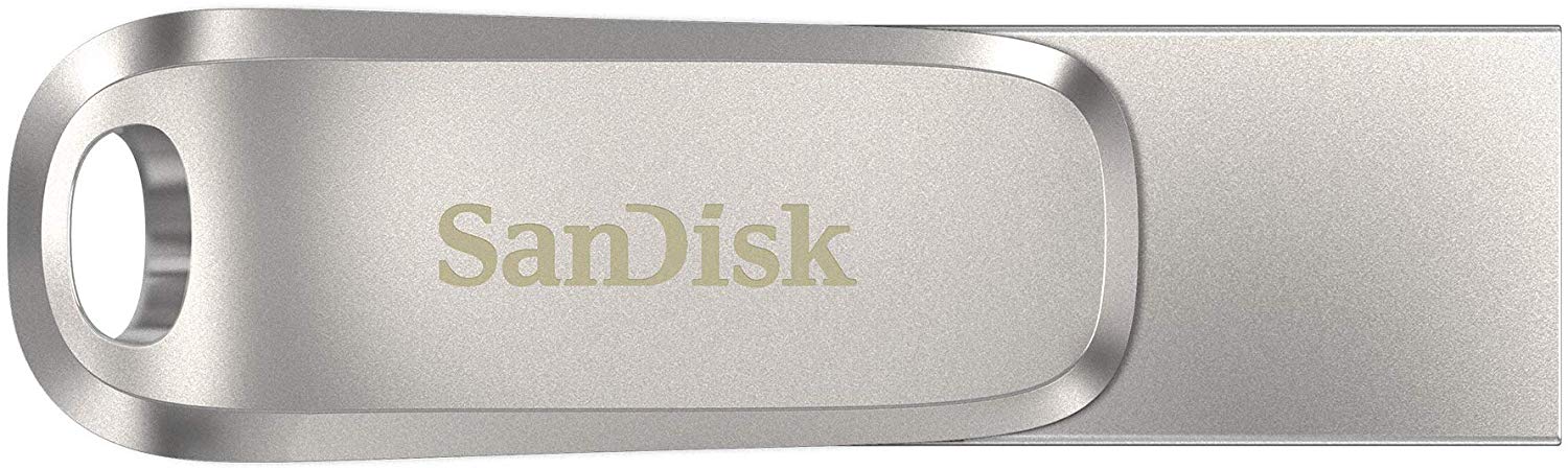 SanDisk Ultra Dual Drive Luxe 64GB USB A USB C Stainless Steel Flash Drive