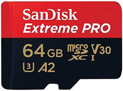 SanDisk Extreme PRO 64GB MicroSDXC Memory Card and Adapter