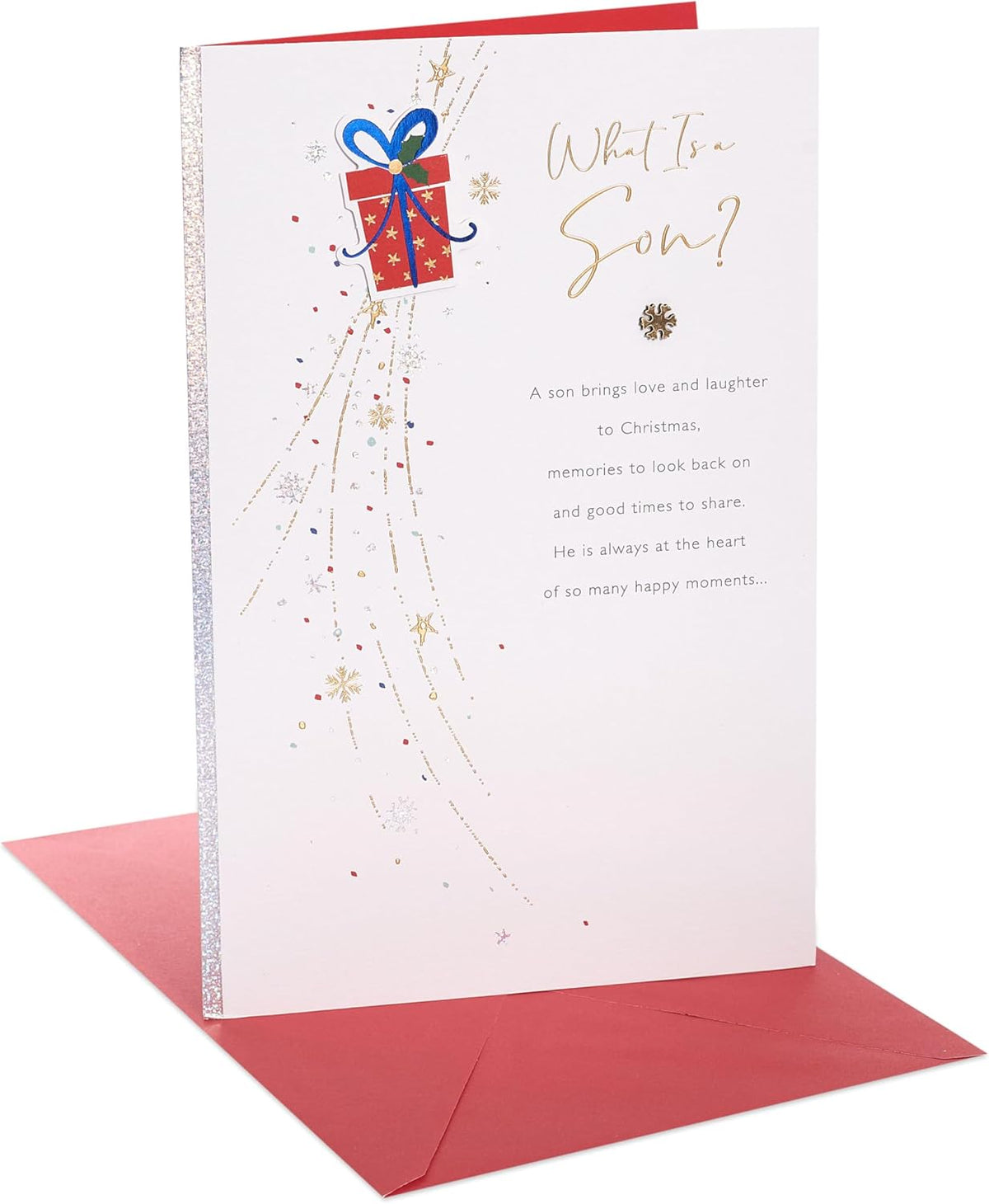UK Greetings Christmas Card for Son – Sentimental Festive Design