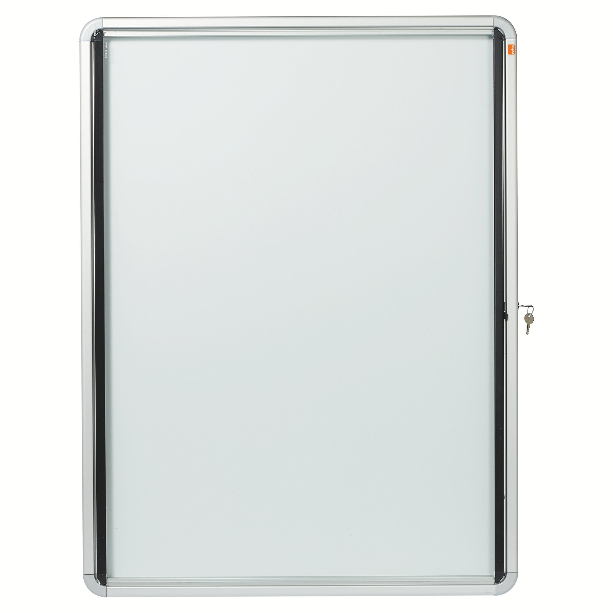 Nobo Premium Plus Outdoor Lockable Magnetic Whiteboard Display Case Aluminium Frame 9 x A4 White 709x970mm 1902580 DD