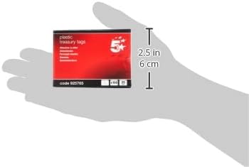 5 Star Office Treasury Tags Plastic End 25mm Red (Pack of 100) – Bulk Wholesale UK