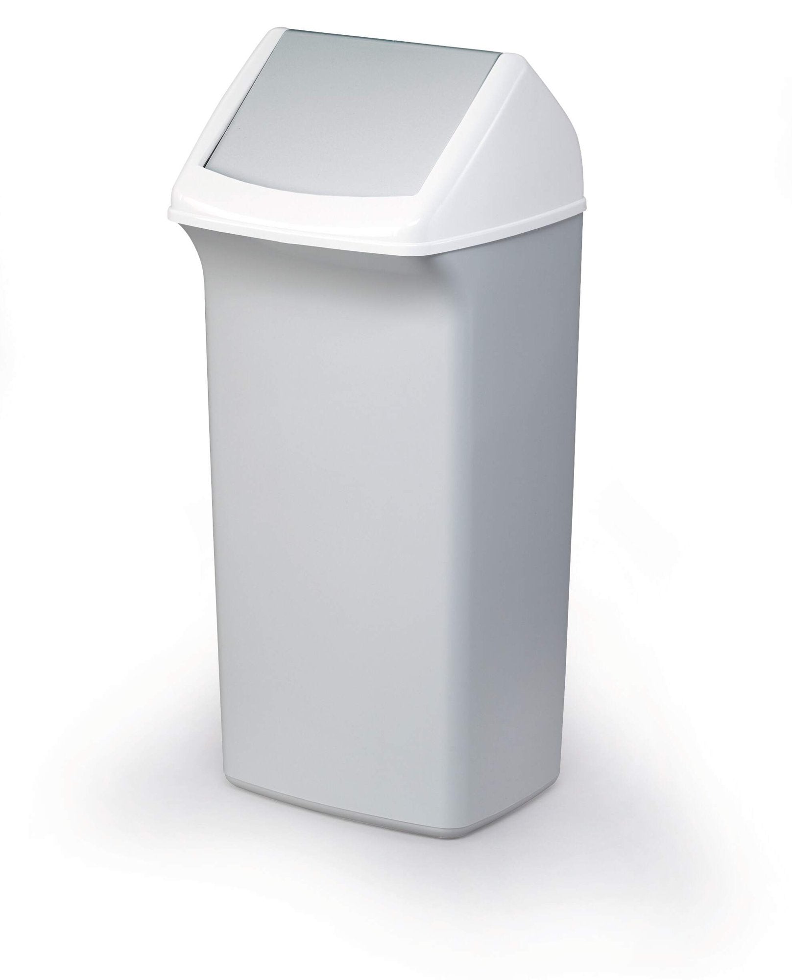 Durable DURABIN Plastic Waste Recycling Bin Rectangular 40 Litre with Grey Lid - 1809798050 DD
