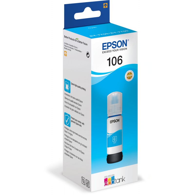 Epson 106 Cyan Ink Bottle 70ml - C13T00R240