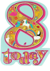 Age 8 Today Unicorn Birthday Card