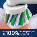 Set of 10 Oral-B CrossAction replacement toothbrush heads designed for deep cleaning and plaque removal.