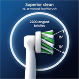 Eight Oral-B CrossAction replacement toothbrush heads for effective cleaning and gum care.