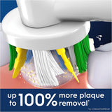 Oral-B Floss Action replacement toothbrush heads, 4-pack, designed for deep cleaning and plaque removal on electric toothbrushes.
