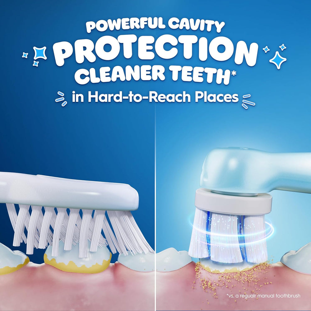 Oral-B iO Kids Disney Stitch replacement brush heads, 2-pack, designed for children's electric toothbrushes with Disney Stitch character.