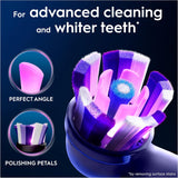 Oral-B iO Radiant White replacement brush heads in white, 4-pack for electric toothbrushes, designed for effective cleaning and whitening.