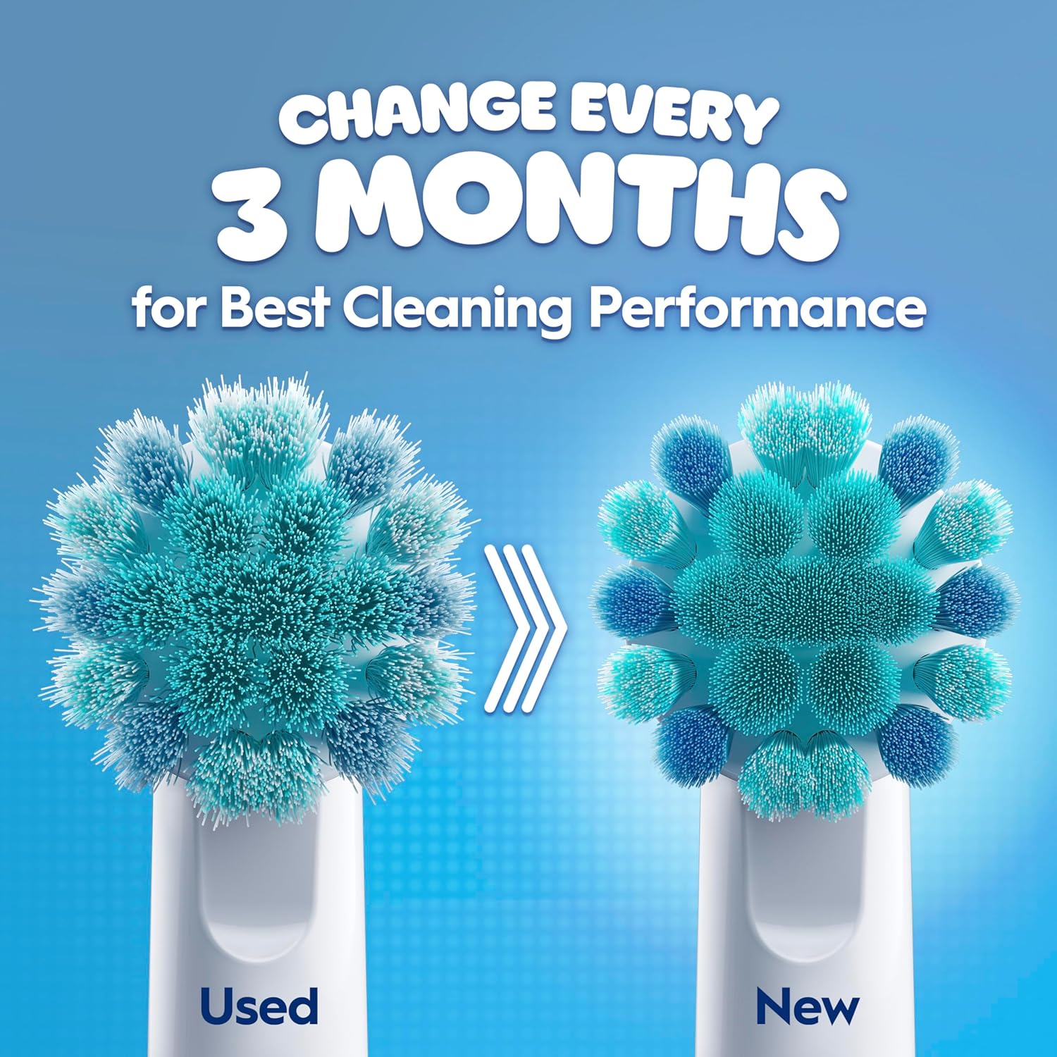 Oral-B Kids Marvel Spider-Man replacement toothbrush heads, 4-pack, designed for children's electric toothbrushes featuring Spider-Man graphics.