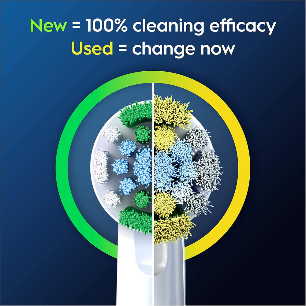 Set of 8 Oral-B Precision Clean replacement toothbrush heads for optimal cleaning and dental hygiene.