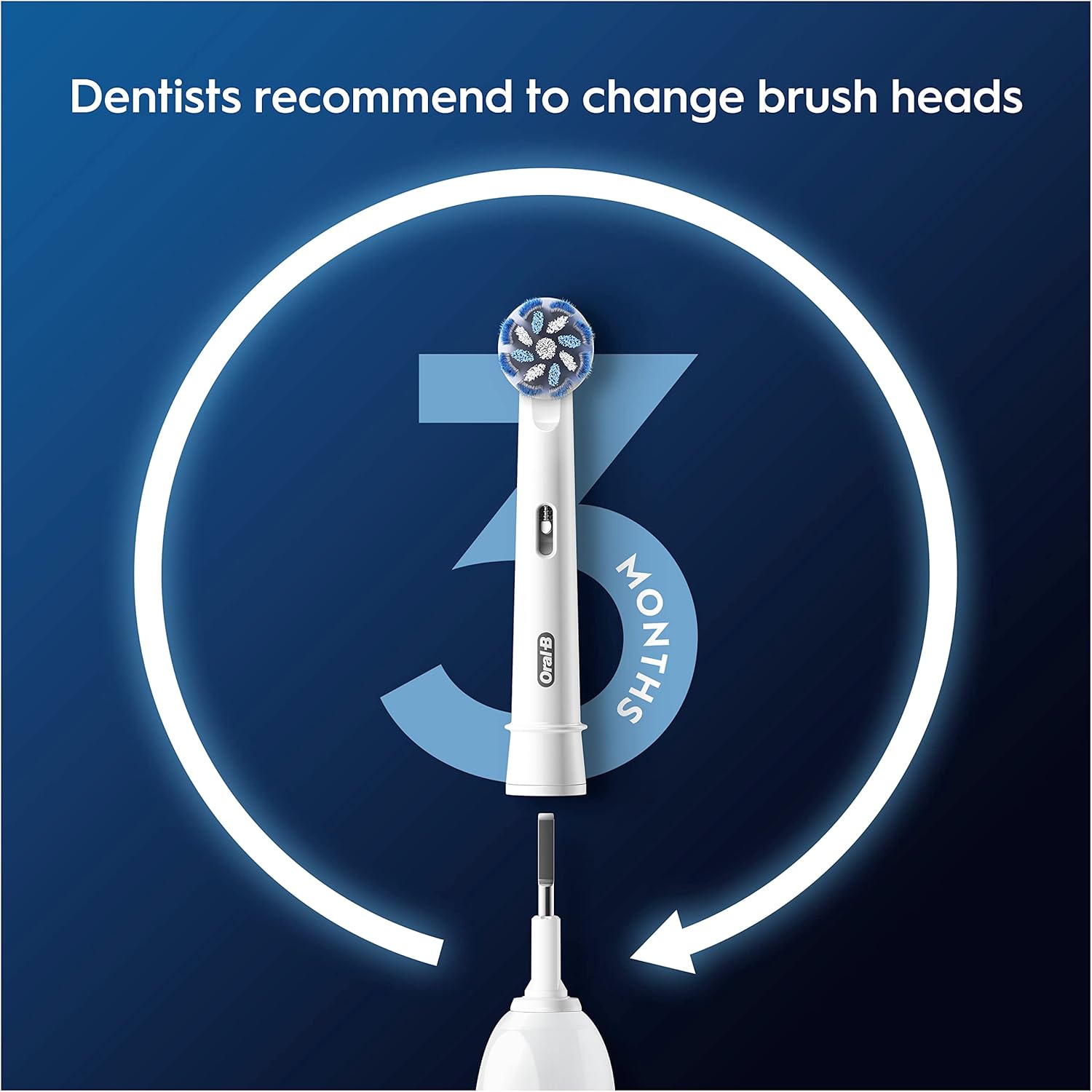 Oral-B Sensitive Clean replacement toothbrush heads, 4-pack, designed for gentle cleaning and oral health.