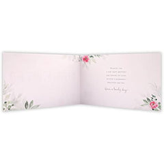 Daughter With Love Flower Birthday Card