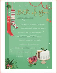 Christmas Greeting Card for Both of You with Festive Seasonal Design and Loving Wishes