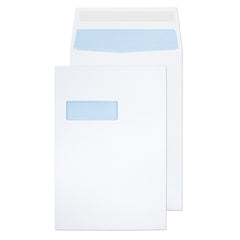 ValueX Everyday Envelopes C4 White Pocket Window Peel and Seal 25mm Gusset 140gsm 324x229mm (Pack 125) - 9001