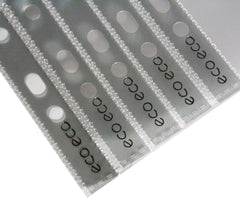 Pack of 100 A4 100% Recycled Premier Multi-Punched Pockets – 90 Microns, Durable & Eco-Friendly