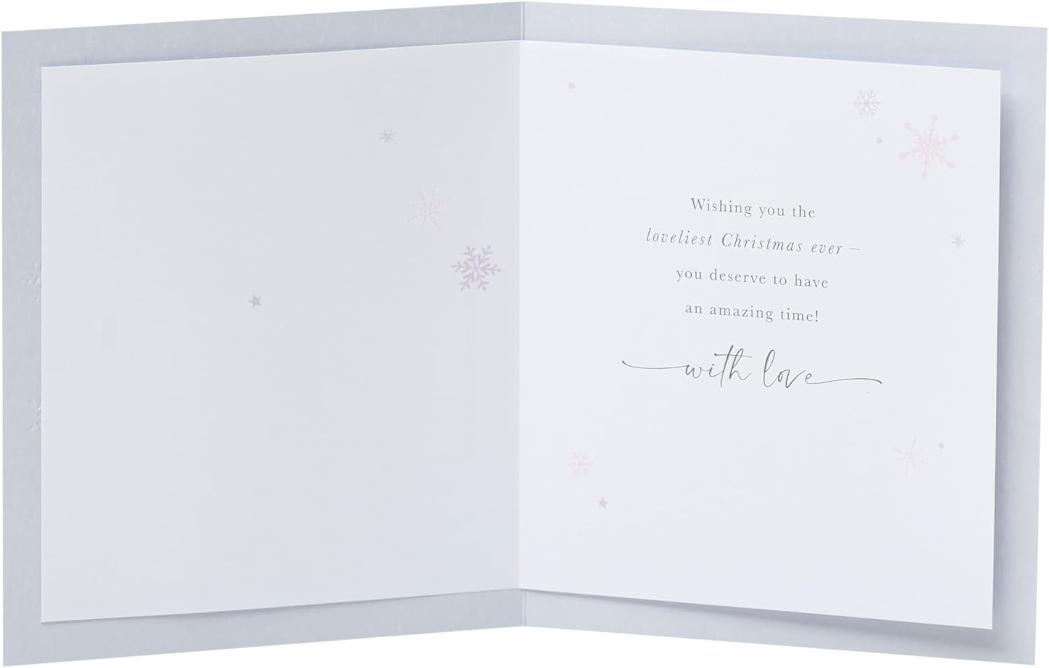 UK Greetings Christmas Card for Him, Her or Friend – Snowflakes Festive Design