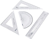 Oxford 15cm drafting set with math tools including rulers, compasses, and protractor for technical drawing and drafting projects.
