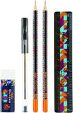 Orange Oxford Geo Student Set for math, includes geometry tools, with a plastic case and various measuring instruments.