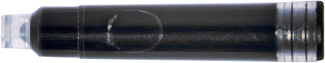 Pack of 20 Oxford Helix black ink cartridges for pens, shown in a clear view, ideal for pen refills and writing supplies.