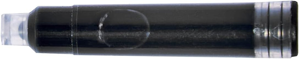 Pack of 20 Oxford Helix black ink cartridges for pens, shown in a clear view, ideal for pen refills and writing supplies.