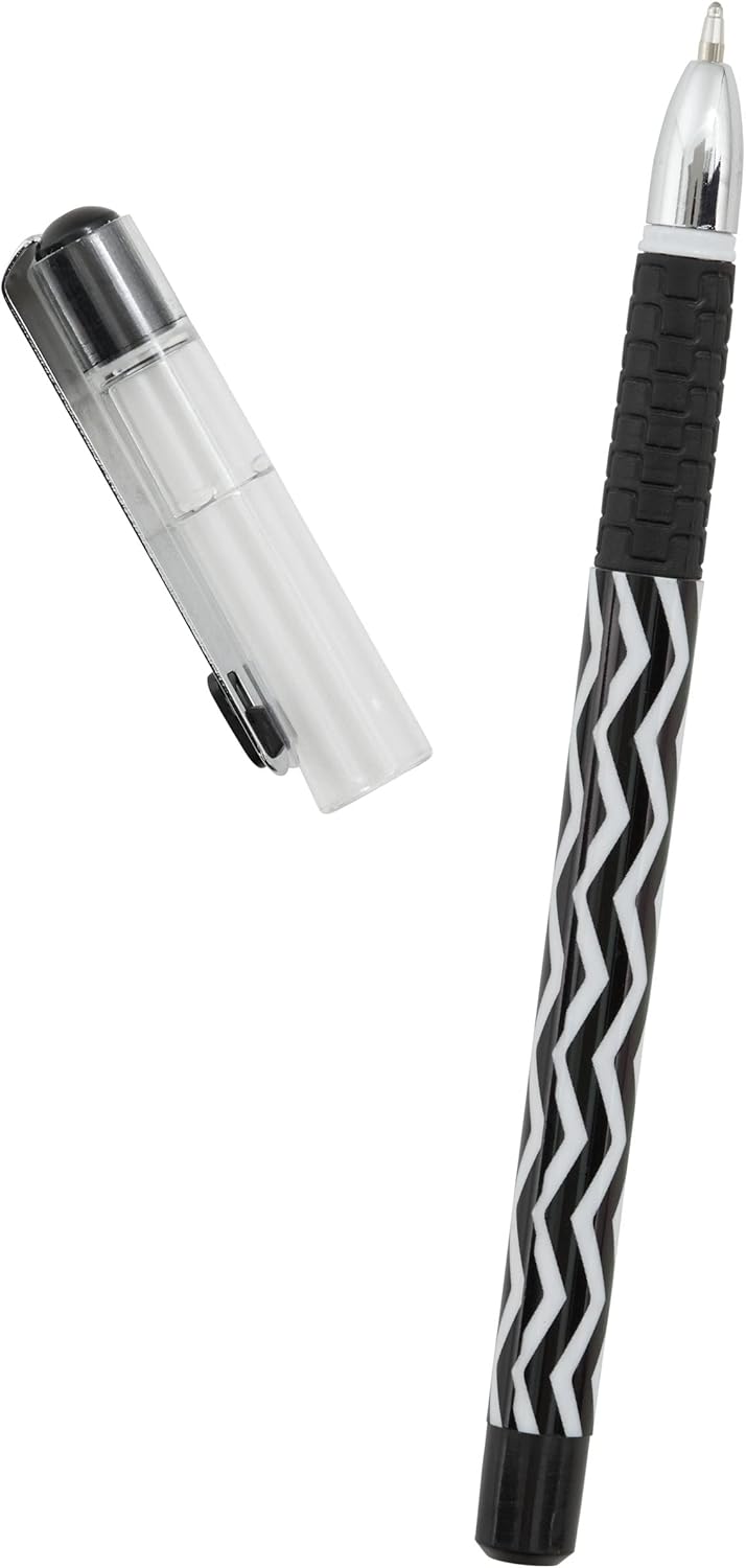 Set of four Oxford Helix Oxford Monochrome Gel Black Ink Pens, sleek black pens for writing and sketching.