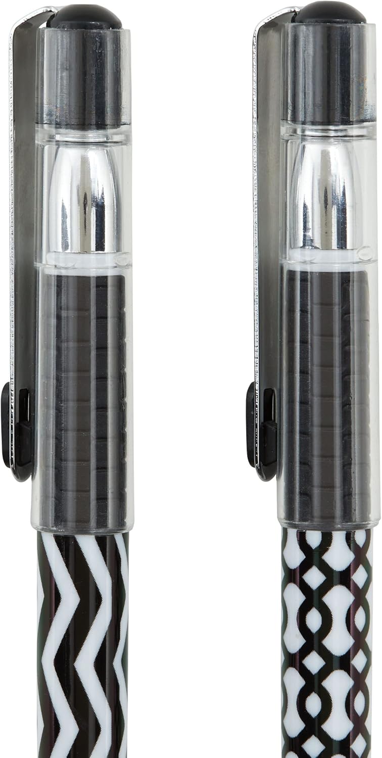 Set of four Oxford Helix Oxford Monochrome Gel Black Ink Pens, smooth-writing pens with black ink and sleek design.