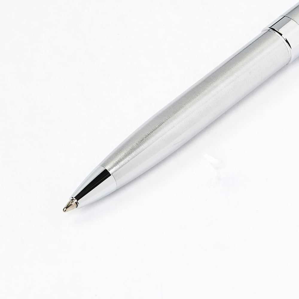 Oxford Helix Oxford stainless steel ballpoint pen with black ink, featuring a sleek design and comfortable grip.