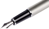 Oxford Helix Oxford stainless steel fountain pen with sleek design and metal grip, ideal for writing and professional use.