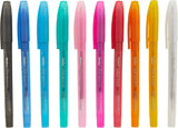 Set of 10 Oxford metallic colour pens with shiny, vibrant ink, perfect for writing and artistic projects.